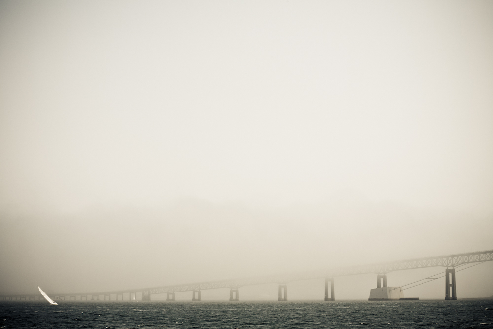 Newport Bridge Sailboat